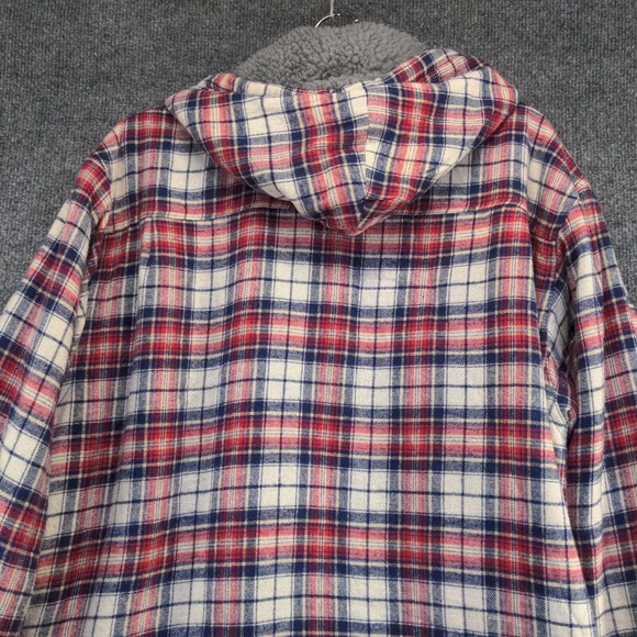 Oakwood Mountain Men's Shacket Jacket Multi Large Long Sleeve Sherpa Lined - Picture 6 of 14